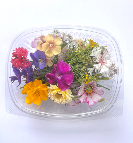 Edible flower mix suitable for pressing